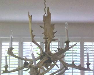 Boho Resin Antler Chandelier