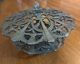 Rare Gorham silver plate flower frog