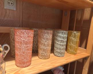 Fun set of spaghetti glass tumblers