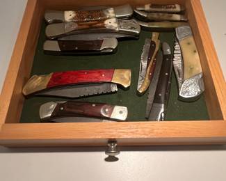 Collection of Folding Knives with Display Box