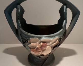 Roseville Pottery Magnolia Basket Vase