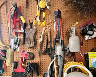 Stocked garage full of various power tools, yard equipment, decor and more!