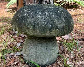 Vintage Concrete Mushroom Garden Sculpture