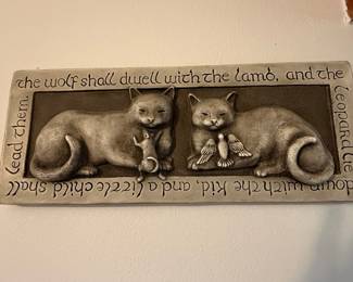 Isaiah 11:6 "The Wolf Shall Dwell With The Lamb" Relief Plaque