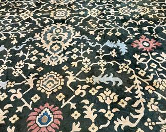 Oushak Style Hand-Knotted Wool Rug