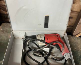 AEG Action Bolt and Tool Co. Corded Drill in Vintage Metal Case