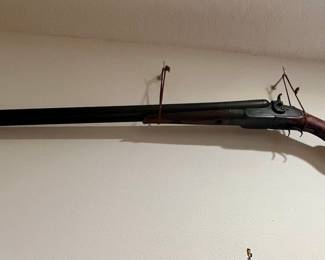 Antique Double-Barrel Percussion Shotgun (Wall Hanger)