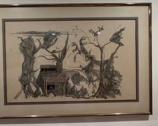 Surrealist Landscape Drawing