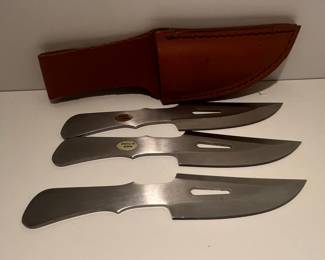 Set of Three Throwing Knives with Sheath