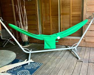 Portable Folding Hammock with Stand and Storage Pocket