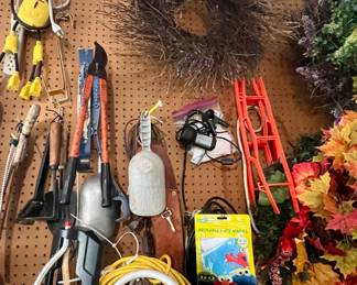 Stocked garage full of various power tools, yard equipment, decor and more!