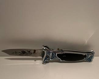 Fantasy Dragon Motif Assisted Opening Knife