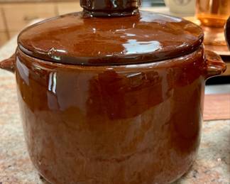 Vintage West Bend Stoneware Bean Pot