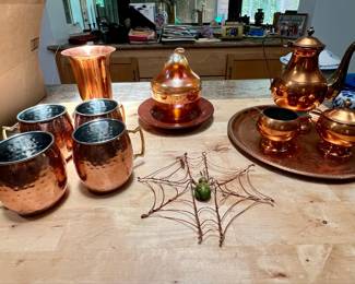 Vintage Hammered copper pieces, sold separately 