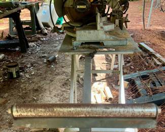 DeWalt DW705 12-Inch Compound Miter Saw on Rolling Stand
