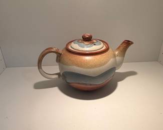 Otagiri Stoneware Teapot with Striped Glaze
