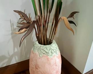 Decorative Arrows in Hand-Painted Ceramic Vase