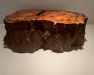 Michael Elkan Hand-Carved Burl Wood Box
