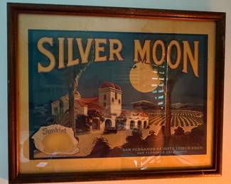 Silver Moon Sunkist Lemon Crate Label