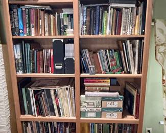 Wooden Bookshelf with Assorted Books