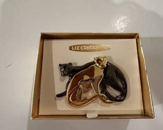 Liz Claiborne Two-Tone Cat or Panther Brooch