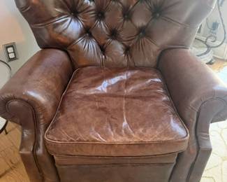 Leather armchair set of 2