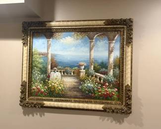 Framed canvas artwork