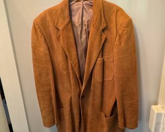Vintage Men's Tan Suede Leather Blazer