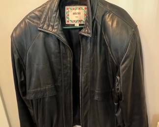 Vintage Arbitro Piel Leather Bomber Jacket