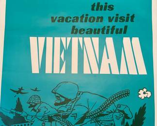 1966 Pandora Productions 'Fly Far-Fareastern Airways' Anti-War Poster
