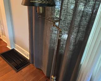 Vintage Chapman Brass Swing Arm Floor Lamp