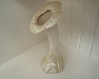 Vintage Belleek Pottery Calla Lily Bud Vase