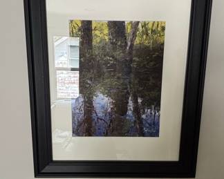 Landscape Painting with Tree Reflections, Signed "Sylvester"