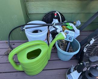 Assorted Garden Tools and Irrigation Equipment Lot