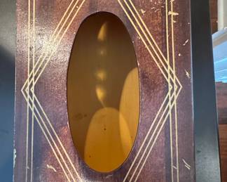 Vintage Decorative Wooden Tissue Box Cover - Book Design