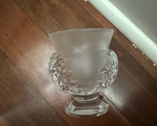 Lalique Saint-Cloud Crystal Footed Bowl