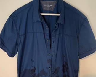 Calvin Klein Jeans Men's Short Sleeve Button-Up Shirt
