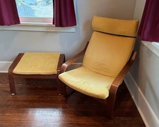 IKEA POÄNG Armchair and Ottoman