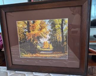 Sylvester Signed Autumn Landscape Print