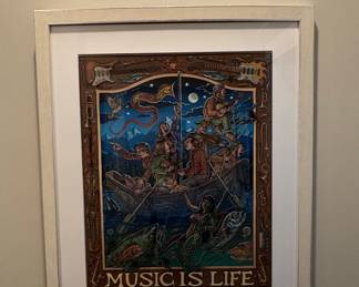 Ray Troll 'Music Is Life' Fine Art Poster