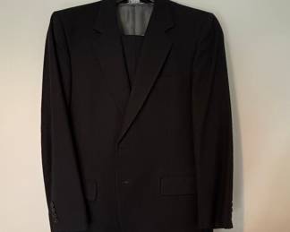 Men's Dark Pinstripe Wool Suit