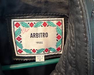 Vintage Arbitro Piel Leather Bomber Jacket