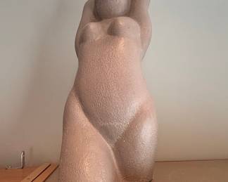 Mid-Century Modern Style Textured Female Torso Sculpture