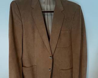Vintage Lanvin Paris Feather Suede Blazer