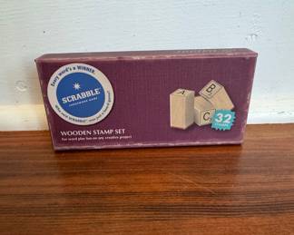 Scrabble Wooden Stamp Set (32-Piece)