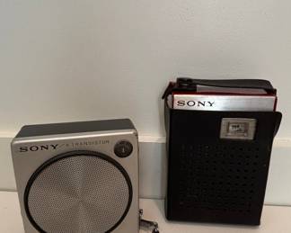 Vintage Sony 2R-21 8-Transistor Radio and Hamilton 6-Transistor Radio