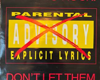 1990s Parental Advisory 'You've Got a Right to Rock' Poster