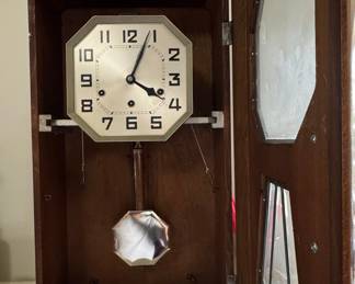 Vintage Art Deco Westminster Chime Wall Clock