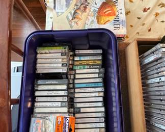 Collection of Vintage Pre-recorded and Blank Cassette Tapes with Microcassettes