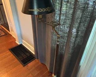 Vintage Chapman Brass Swing Arm Floor Lamp